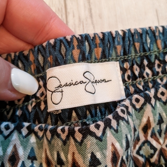 Like-New Bohemian Jessica Simpson Geometric Print Stretchy Pants Size S‎ - Picture 2 of 6